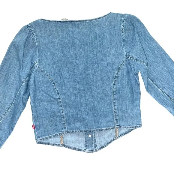 Levi's Light Blue Denim Button-Up long sleeve top - Picture 2 of 2